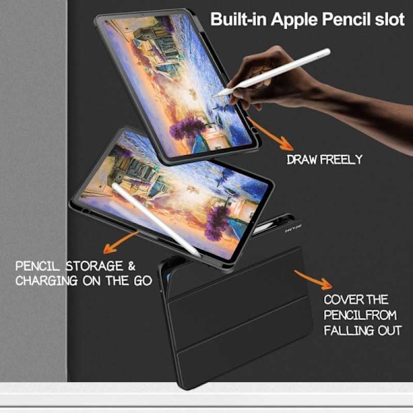 iPad Air 4 2020 / Air 5 2022 tyylikäs kotelo Infiland Crystal Case Black