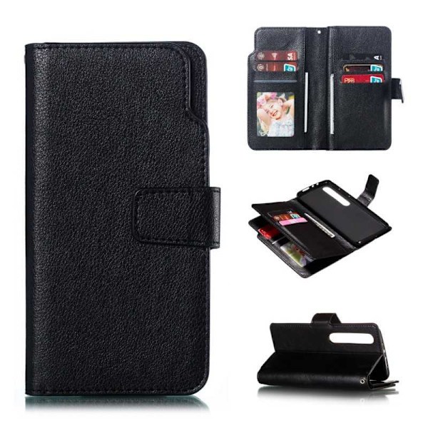 Xiaomi Mi 10/10 Pro praktisk pung-etui med 12-bakker Array V4 Black