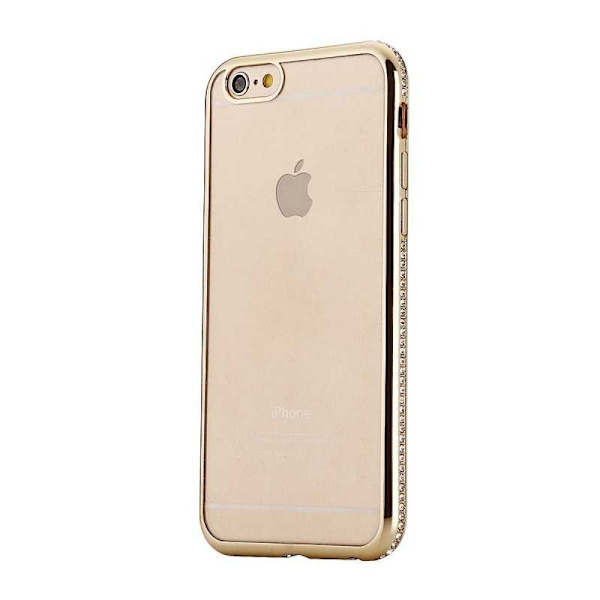 iPhone 7 Stöttåligt Mjukt Skal med Strass Svart