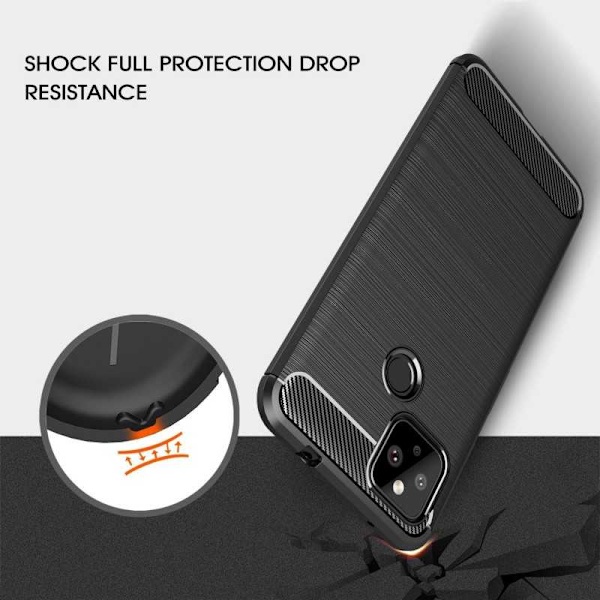 Google Pixel 4a 5G Shockproof Shell SlimCarbon Black