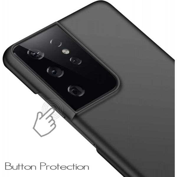 Samsung S21 Ultra gummibelagt Matt Black Cover Basic V2 Black