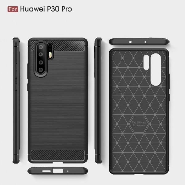 Huawei P30 Pro Støtsikker støtdempertrekk SlimCarbon Black