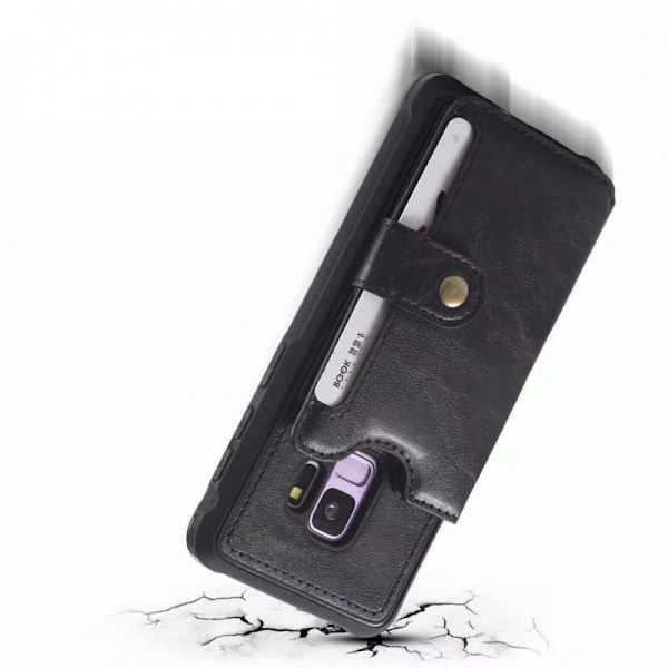 Samsung S9 Plus Multifunktionell Korthållare 4-FACK Winston Svart