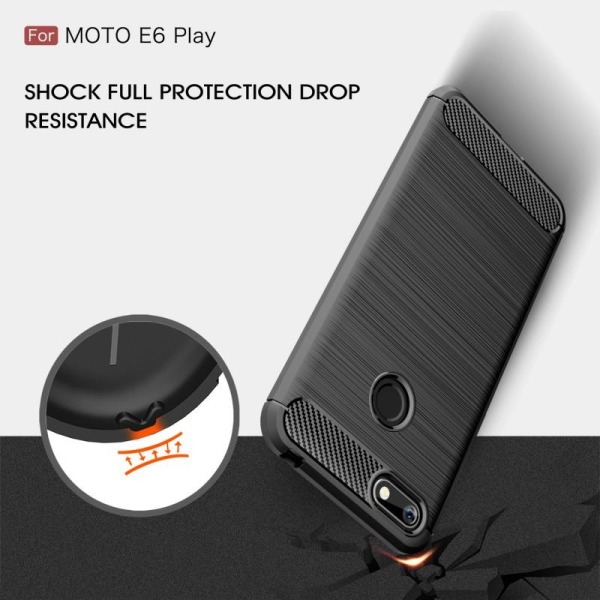 Motorola Moto E6 Play Stöttåligt Skal SlimCarbon Svart