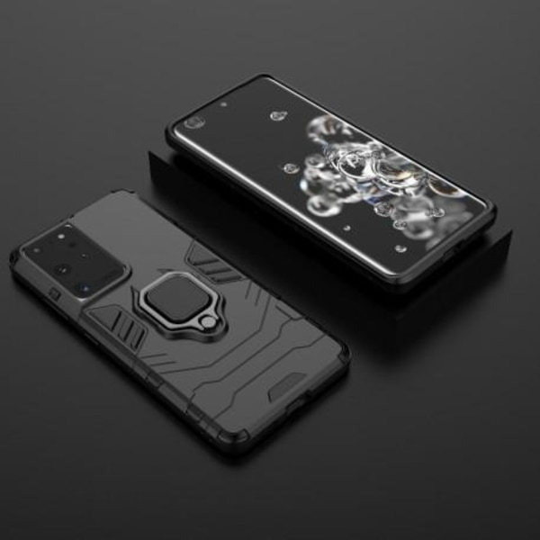 Samsung S21 Ultra Stöttåligt Skal med Ringhållare ThinArmor® Black