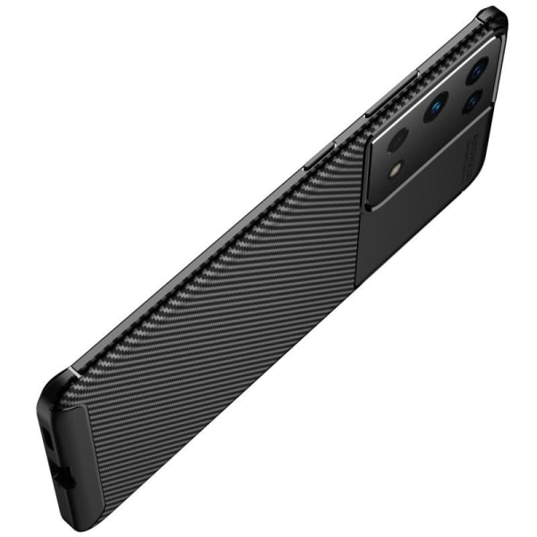 Samsung S21 Ultra Støtsikker Slim Cover FullCarbon V4 Black