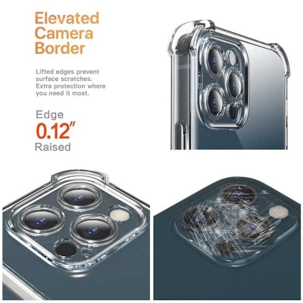 Stødsikkert cover med kortrum iPhone 12 Pro Max Transparent