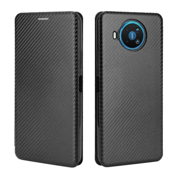 Nokia 8.3 Flip Case Cardrum CarbonDreams Black