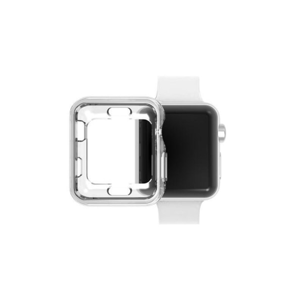 2-PAKKET Ultra-tynn TPU-sag Apple Watch 38mm Black