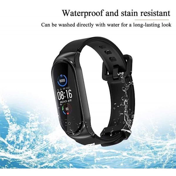Xiaomi MI Smart Band 7 / 7 NFC Slitstark Silikon Armband Walkr Svart