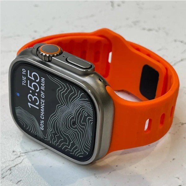 Apple Watch 38/40/41mm Slitstarkt Armband Titan's Grip - Ljusgrå
