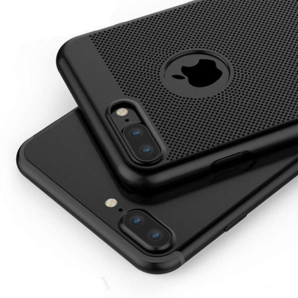 iPhone 7 Plus stødabsorberende ultratyndt gummibelagt etui Breez Black