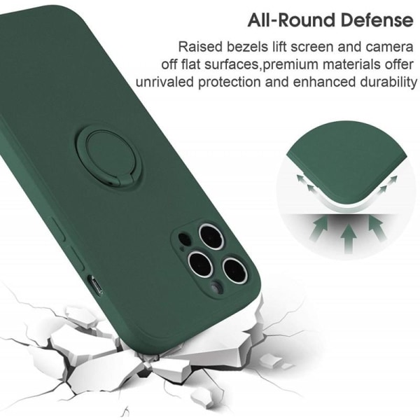 iPhone 13 Pro Stöttåligt Skal med Ringhållare CamShield Grön