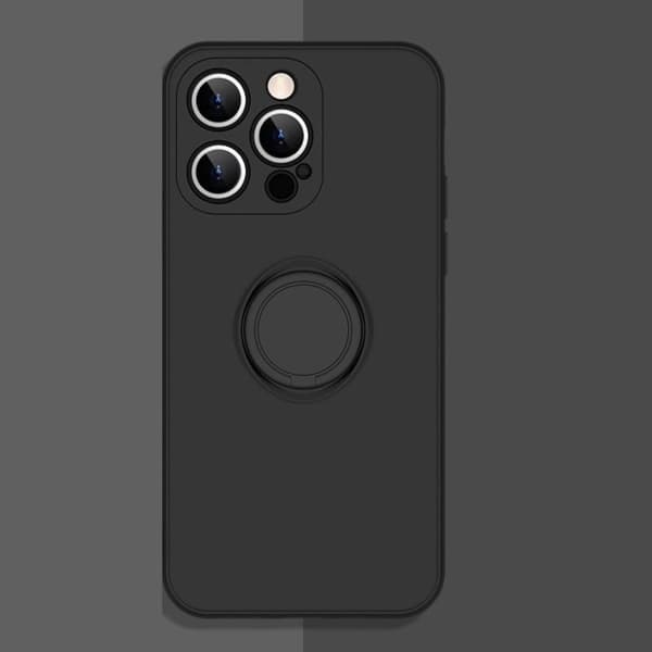 iPhone 15 Pro Max stødsikkert cover med ringholder CamShield Svart