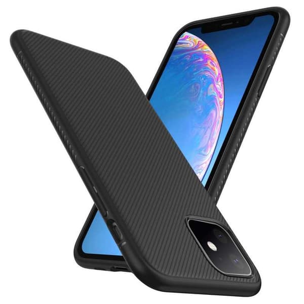 iPhone 12 Mini Ultra-ohut iskunkestävä FullCarbon V3 -kuori Black