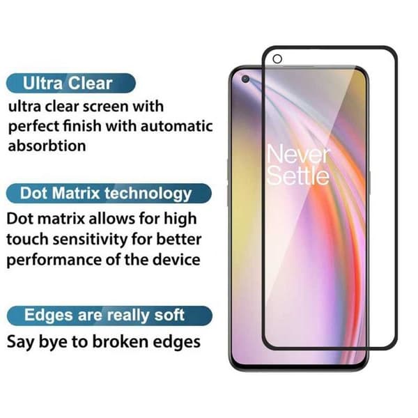 OnePlus Nord CE Härdat Glas 0.26mm 9H Fullframe Transparent