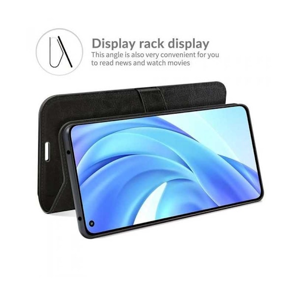 Xiaomi Mi 11 Lite lompakkokotelo PU-nahkainen 4-tasku Black