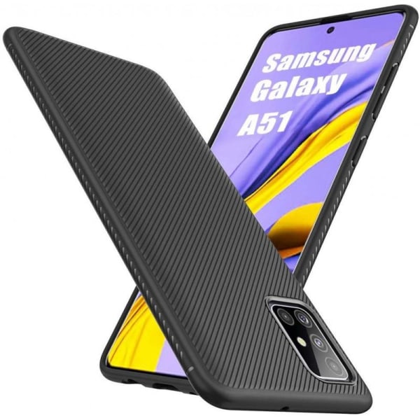 Samsung Galaxy A71 Stilfuldt stødsikkert cover FullCarbon V3 Black