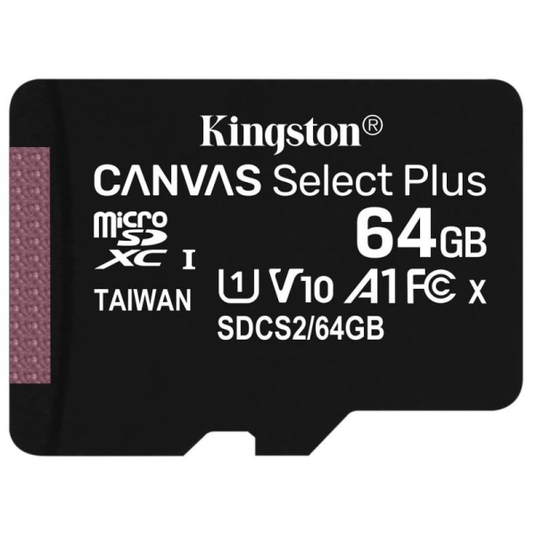 Kingston Canvas Select Plus MicroSD 64GB Svart