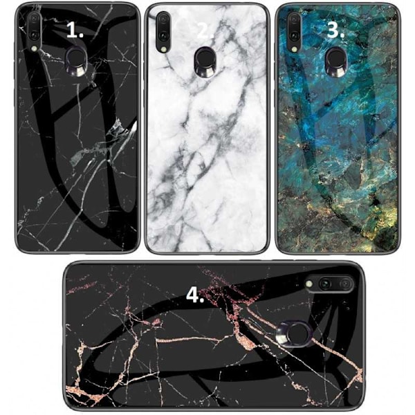 Samsung A20e Marble Shell 9H hærdet glas bagside glas bagside V2 Green Emerald Green