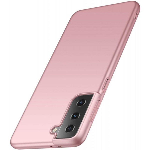 Samsung S21 Ultratynn gummibelagt Cover Basic V2 Pink gold