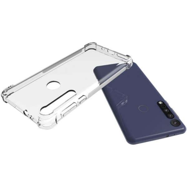 Motorola One Macro Stødabsorberende Silikone Shell Shockr Transparent