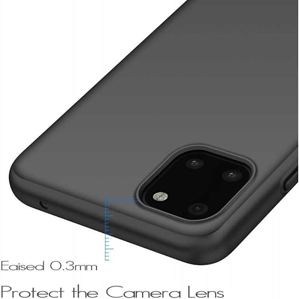 Samsung A22 5G ohut kumipinnoitettu mattamusta kansi Basic V2 Black