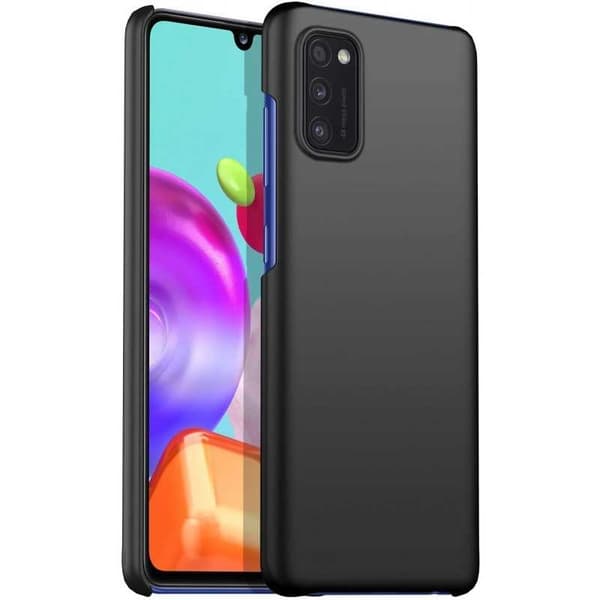 Samsung A41 Ultra-ohut kumipinnoitettu mattamusta Cover Basic V2 Black