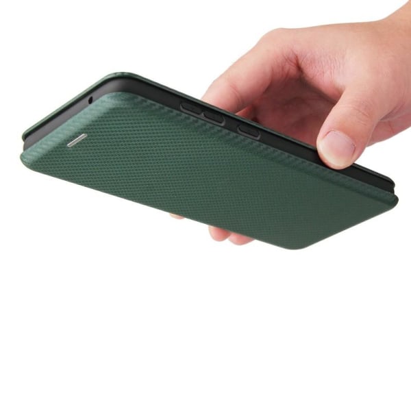 Samsung A72 5G Flip Veske Kortspor CarbonDreams Grønn Green