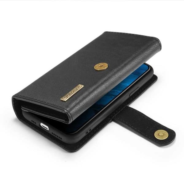 iPhone 11 Pro Max 14-taskuinen magneettinen mobiililompakko DG.Ming V2 Black