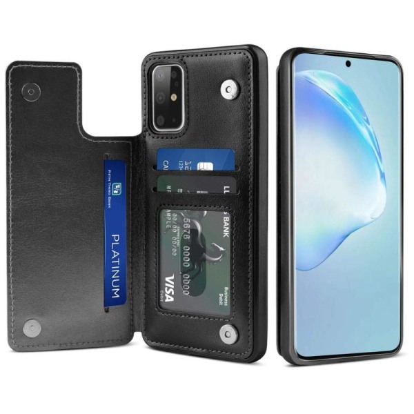 Samsung S20 Plus Støtsikker deksel kortholder 3-POCKET Flippr Black