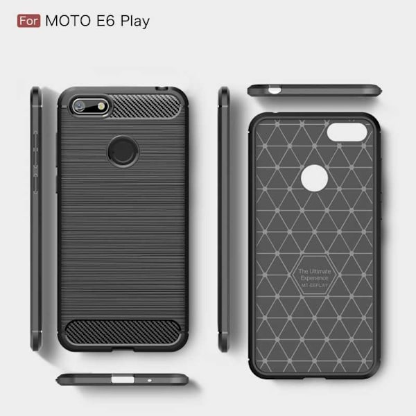 Motorola Moto E6 Play Shockproof Shell SlimCarbon Black