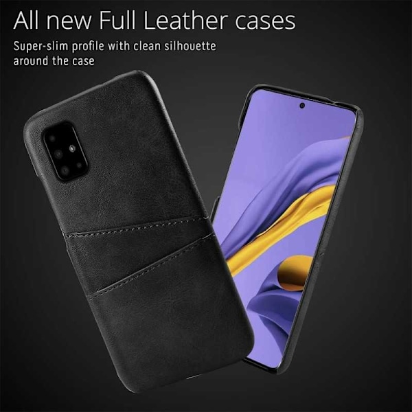 Samsung A71 stødabsorberende kortholder Retro V2 Black