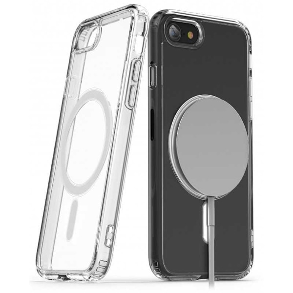 iPhone 7/8/SE (2020&2022) Transparent stødabsorberende etui MagSafe-kompatibel Transparent