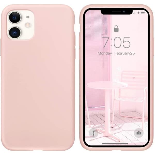 Gummibelagt Stöttåligt Skal iPhone 12 Mini - Rosa