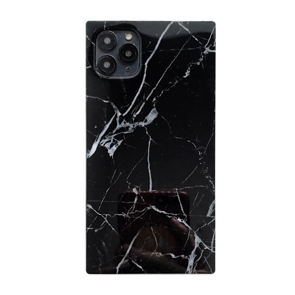 iPhone 11 Tyylikäs Marble Shell Square Vit