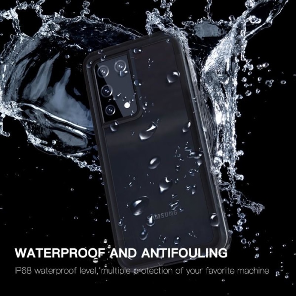 Samsung S21 Ultra Full Coverage Vandtæt Premium Cover - 2m Black