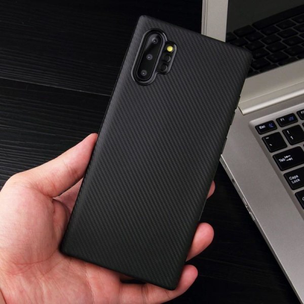 Samsung Note 10 Plus iskunkestävä suojus FullCarbon V2 Black