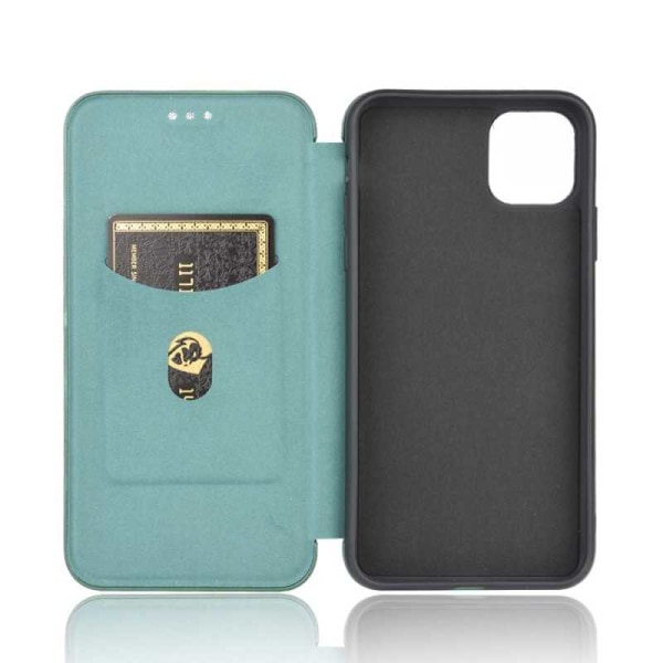 iPhone 11 Pro Max Flip Case -korttipaikka CarbonDreams Green Green