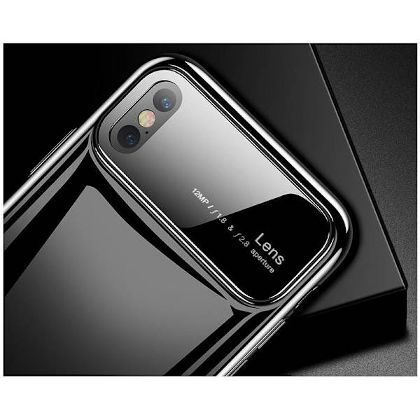 iPhone X Ultra Thin iskuja vaimentava Shell Blanc Svart
