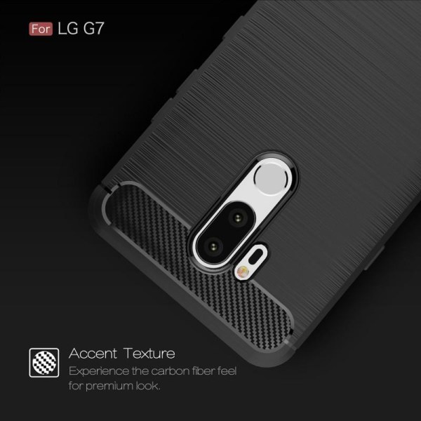 LG G7 ThinQ Stöttåligt Stötdämpande Skal SlimCarbon Svart