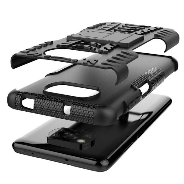 Xiaomi Poco X3 NFC stødsikkert cover med Support Active Black