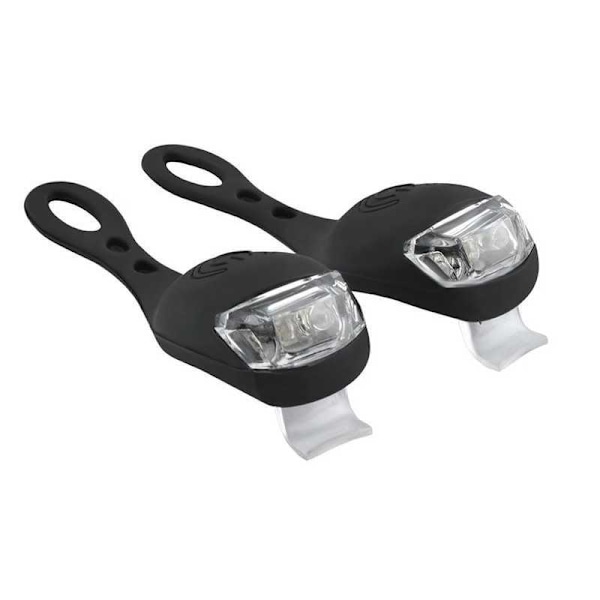 2-PACK Vattentät LED Ljus för Cykel / Barnvagn Svart