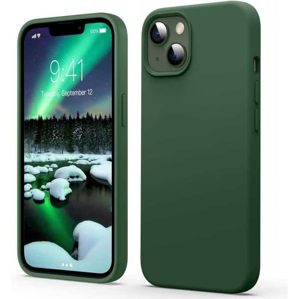 Kuminen iskunkestävä kotelo iPhone 14 Plus- vihreä