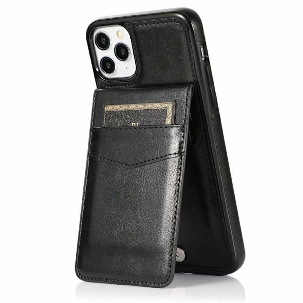 iPhone 11 Pro Mobile Cover Kortholder 6-SLOT Retro V3 Brun