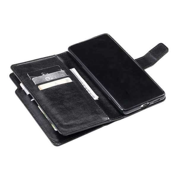 Samsung S22 Ultra Praktisk Plånboksfodral med 12-Fack Array V4 Black