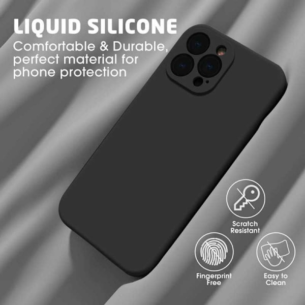 iPhone 13 Pro Kuminen Shell Liquid - Musta