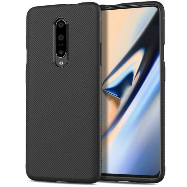 OnePlus 7 Pro Iskunkestävä FullCarbon V3 -kuori Black