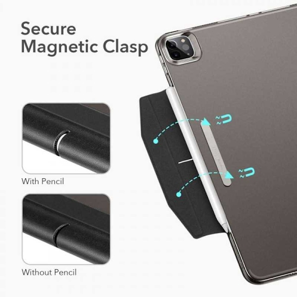iPad Pro 12,9" 2021 Flip Case Hærdet glas ESR Ascend Trifold Black