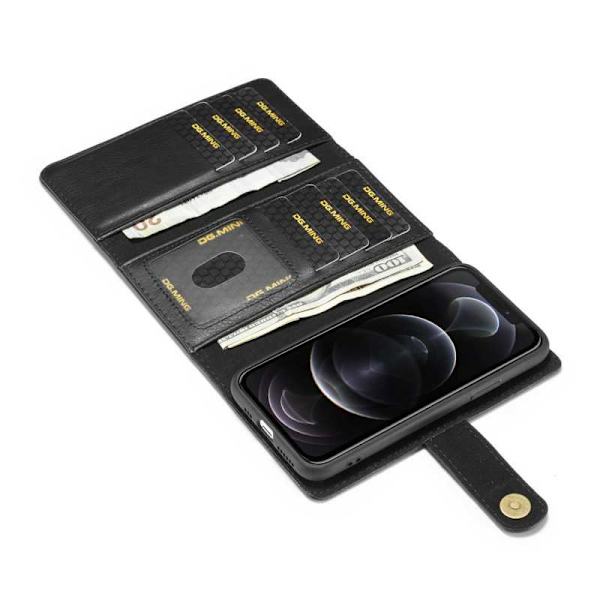 iPhone 12 Pro Max 14-FACK Magnetisk Mobilplånbok DG.Ming V2 Svart